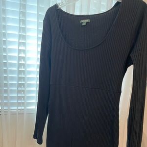 Ribbed Black dress